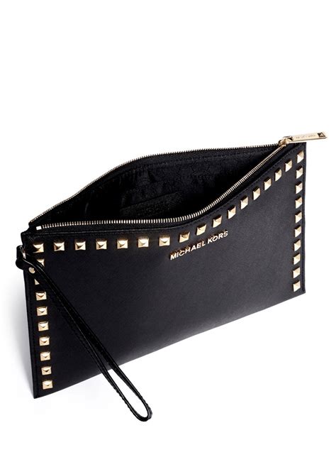 michael kors studded clutch|michael kors clutch outlet.